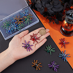 20 Stück Halloween-Spinnen-Glasanhänger&nbsp;FIND-SC0009-98