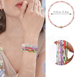 20 Stück Stretch-Armband-Set aus Glasperlen in 20 Farben&nbsp;BJEW-SW001593