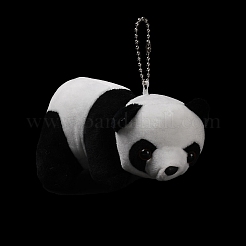 Dibujos animados pp algodón felpa simulación suave peluche juguete panda colgantes decoraciones&nbsp;HJEW-K043-08