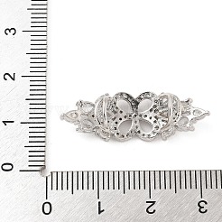 Connecteur de fleur en laiton plaqué or avec zircone cubique transparente&nbsp;KK-A234-051P