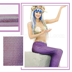 Funkelnder Spandex-Meerjungfrau-bedruckter Fischschuppenstoff mit Hologramm&nbsp;AJEW-WH0001-44