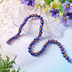 1 filo di perline di vetro millefiori rotonde&nbsp;LK-TADJ0001-01B