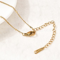 Collares unisex de cadena ovalada texturizada de acero inoxidable 304 de 1.5 mm&nbsp;NJEW-P356-07B-G