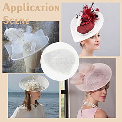 Base de fascinator mini chapeau en lin&nbsp;AJEW-WH0561-32E