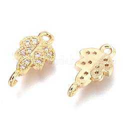 Connettori in ottone con micro pavimentazioni in zirconia cubica trasparente&nbsp;ZIRC-H116-05G