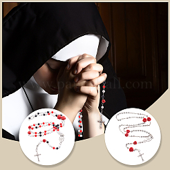 DIY-Set zur Herstellung einer Halskette aus Religions- und Rosenperlen&nbsp;DIY-FH0004-05