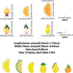 Superfinding diy 24 pares kits de fabricación de pendientes con temática de frutas&nbsp;DIY-FH0002-08