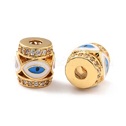 Echte 18k vergoldete Messing Mikropavé klare Zirkonia Perlen&nbsp;ZIRC-Z023-02