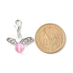 Décorations de pendentifs en pierre de lune synthétique givrée&nbsp;HJEW-JM00617