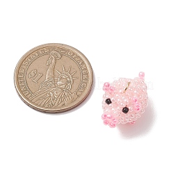 Schweineanhänger aus Glasperlen&nbsp;PALLOY-MZ01169