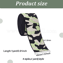 4 Yard 4 Farben flaches elastisches Nylonband&nbsp;EC-FG0001-02