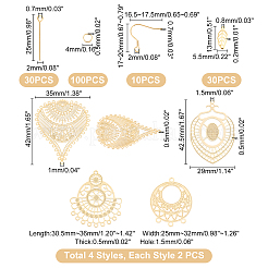 Kit para hacer aretes colgantes de filigrana diy&nbsp;DIY-UN0003-49