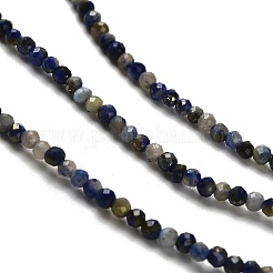Natürlicher Lapislazuli Perlenstränge&nbsp;G-RM2025-A21-2mm