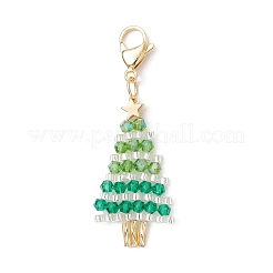 Décorations suspendues en perles de verre pour sapins de Noël&nbsp;HJEW-MZ00335