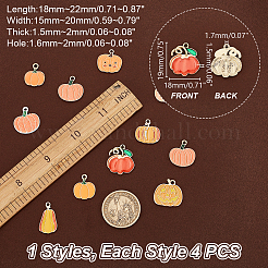 44 Stück 11 Stile Thanksgiving Day Legierung Emaille Anhänger&nbsp;ENAM-GA0001-08
