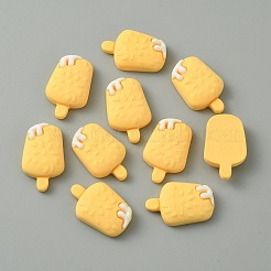 Cabochons alimentaires imitation résine opaque&nbsp;RESI-WH0036-06E
