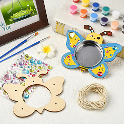 DIY-Futterspender-Set aus unbehandeltem Holz in Schmetterlingsform für Kinderbasteleien&nbsp;ST-CJ0009-3