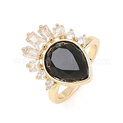 Bagues en laiton et obsidienne naturelle&nbsp;GG-CBACC2B-07G-09