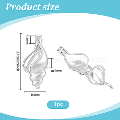 1 Stück: 925 Perlenkäfiganhänger aus Sterlingsilber&nbsp;FIND-PH0026-29