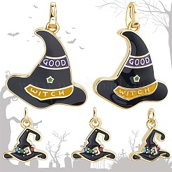 7 stücke 2 arten halloween rack überzug messing emaille anhänger&nbsp;KK-BBC0020-55
