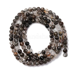 Natur schwarz Rutilquarz Perlen Stränge&nbsp;LS-G-RM250104-C3