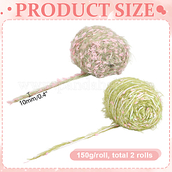 2 Strang 2 Farben Faser Mohair Wolle Strickgarn&nbsp;OCOR-HY0001-67