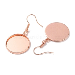 Ganci per orecchini in ferro per placcatura a cremagliera&nbsp;EJEW-D091-01F-RG