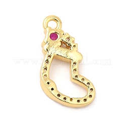 Placage en rack pendentifs en zircone cubique pavés de laiton&nbsp;KK-R150-10G-01
