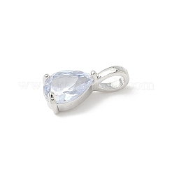 Pendentifs en laiton avec pierre de naissance&nbsp;KK-D372-02G-04