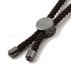Bracelets coulissants en corde milan torsadée à moitié finis&nbsp;FIND-G032-01B-19