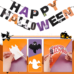 Halloween-Dekorationspapier-Flaggenbanner&nbsp;DIY-WH0453-12B