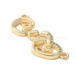 Laiton micro pavé clair zircone cubique liens&nbsp;KK-D357-03H-G