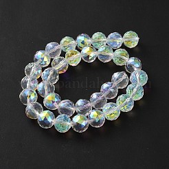 Transparentes perles de verre de galvanoplastie brins&nbsp;EGLA-N002-34D-H01