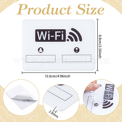 4 Stück selbstklebende Acrylschilder mit WLAN-Passwort und öffentlichem Netzwerk&nbsp;AJEW-BC0010-62