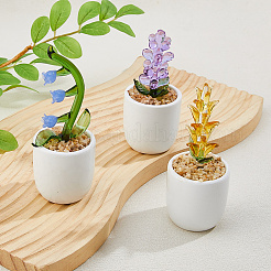 3 pz. 3 stili di decorazione per esposizione di fiori in vetro soffiato&nbsp;DJEW-DC0001-16A