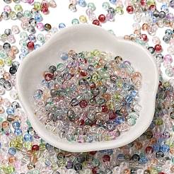 Perle rotonde di vetro di colori trasparenti&nbsp;SEED-F006-05A-08
