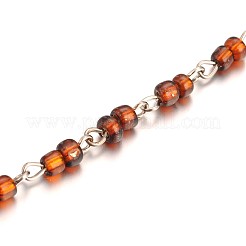 Fatti a mano perline seme di vetro catene per collane bracciali fare&nbsp;AJEW-JB00096
