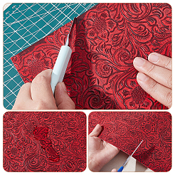 1 Yard PVC-Lederstoff mit Phönixmuster&nbsp;DIY-HY0003-38B