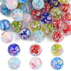 10 pièce de perles rondes en verre soufflé&nbsp;LAMP-YW0001-60A