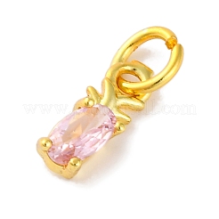 Micro Pave Bijoux de zircone cubique en laiton de placage en râtelier&nbsp;KK-F881-03G-06