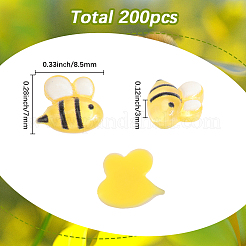 200 Stück durchscheinende Insekten-Cabochons aus Kunstharz&nbsp;RESI-SC0005-99
