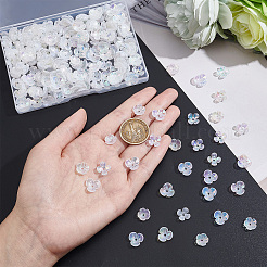 300 pièce de 3 capuchons de perles en acrylique électrolytique de style&nbsp;PACR-PH0001-07