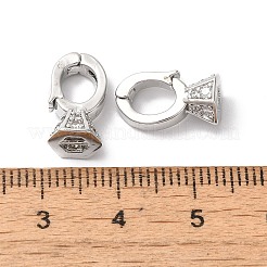 Messing Micro Pave klare Zirkonia Enhancer Shortener Anhänger Bügel&nbsp;KK-H483-02P