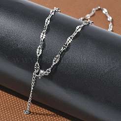 Collares de cadena de acero inoxidable 304 de 4.5 mm con acabado mate.&nbsp;NJEW-D328-03P-02