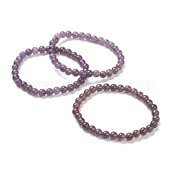 Bracciali di perline tratto naturali ametista&nbsp;X-BJEW-D446-B-47
