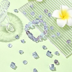 50 pièces 5 styles de perles d'imitation de cristal autrichien&nbsp;FIND-YW0004-71A