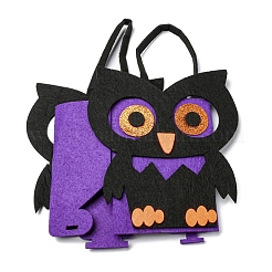 Halloween-Süßigkeitstüten aus Eulenfilz mit Griffen&nbsp;HAWE-K001-01C