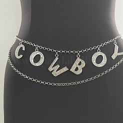 Chaînes de corps en alliage de cristal strass cow-boy gland&nbsp;WG5CCBF-01