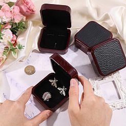 Cajas para gemelos de joyería de plástico y cuero sintético&nbsp;CON-WH0117-14B