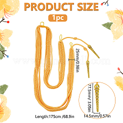 Polyesterfaser Armee Schulter Aiguillette Golddraht Kordel&nbsp;AJEW-WH0475-97A
